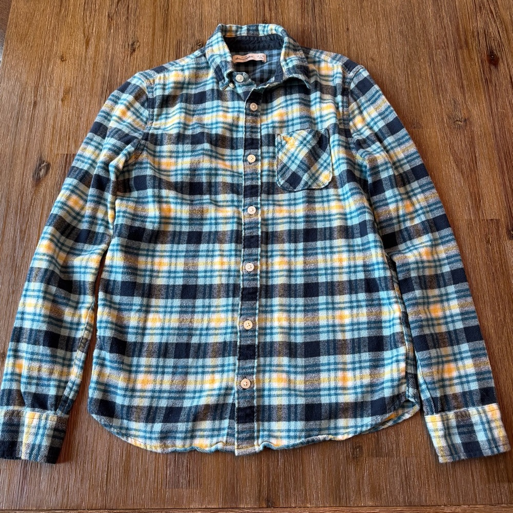 3/24$ Abercrombie Kids Plaid Flannel Shirt size 13/14